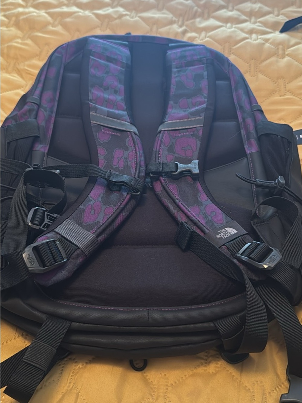 The North Face Borealis Backpack in Purple Leopard Print - Picture 2 of 5